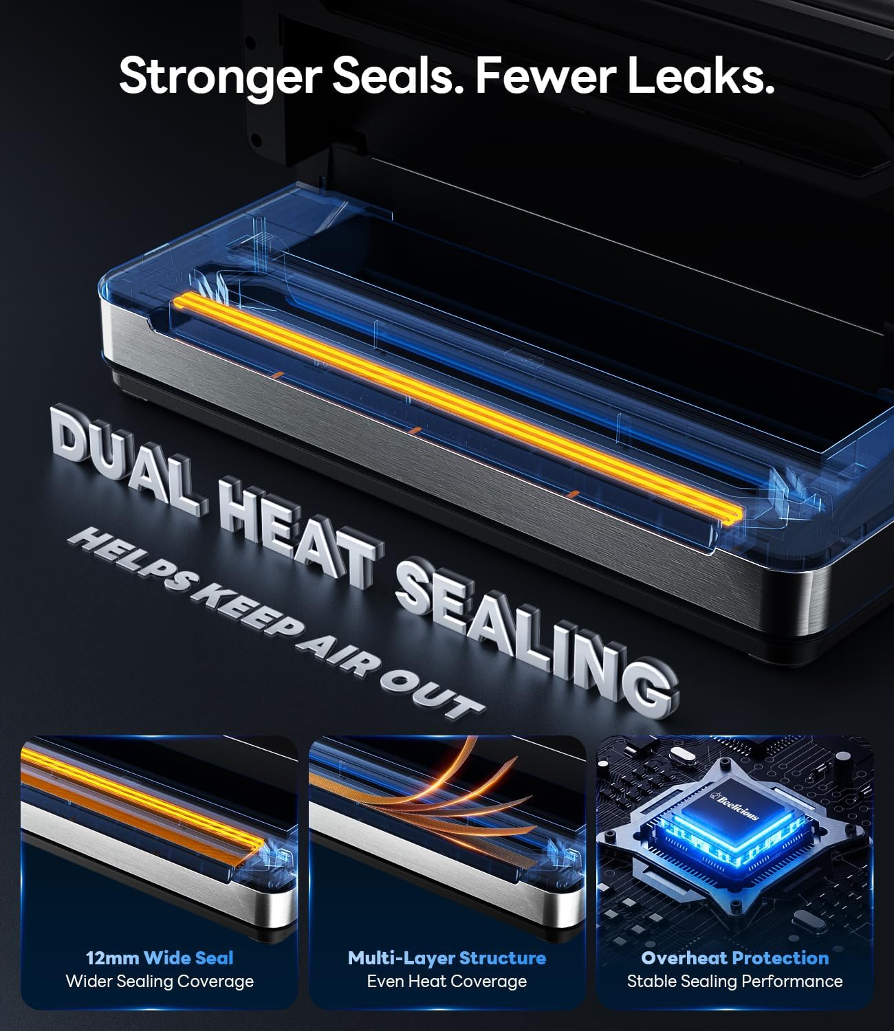 Thumbnail 6 de Beelicious Pro VSP801 Smart Vacuum Sealer, 98kPa Dual-Pump Suction