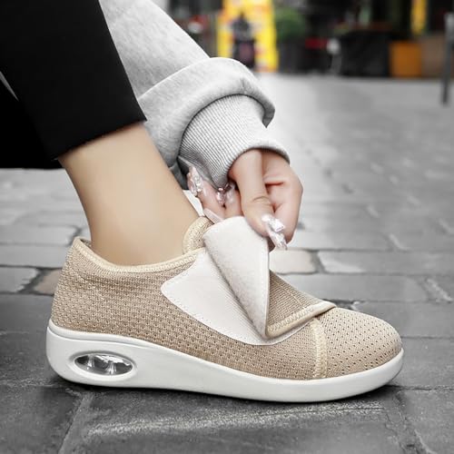 Detalle de Zapatillas diabéticas Edema de Artritis de Sisttke — Extra Ancho, Ajustables y para Pies Hinchados