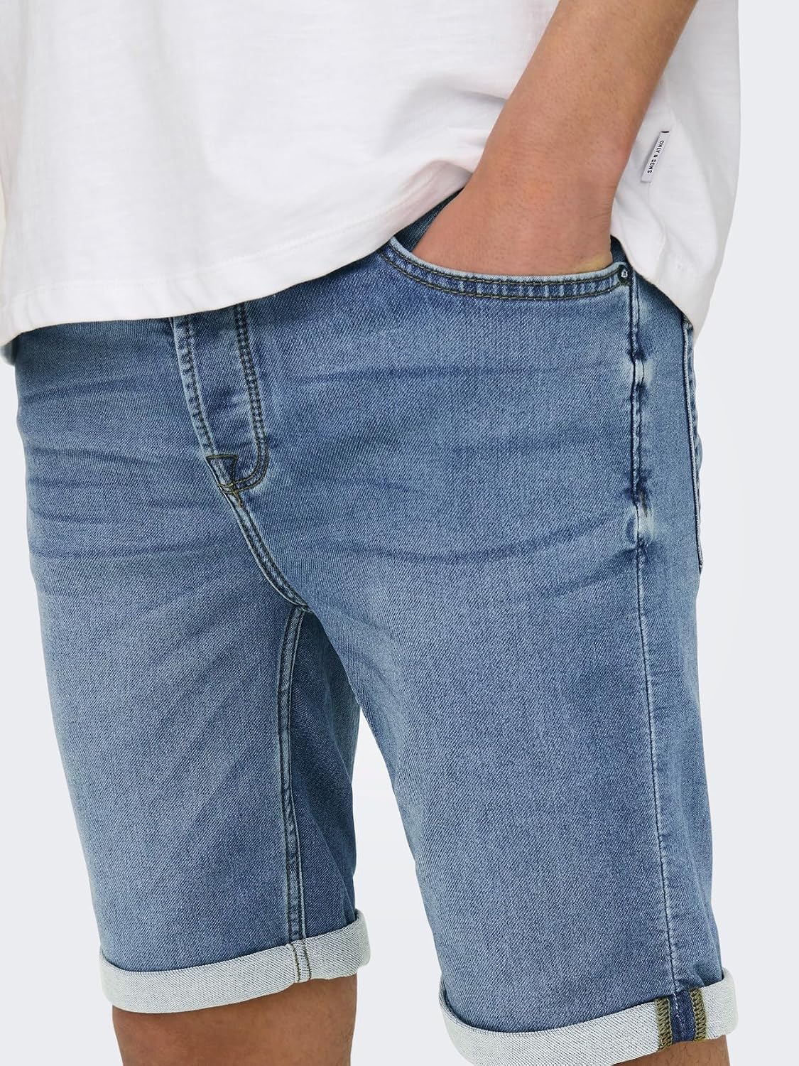 Thumbnail 2 de Only & Sons Short Bleu Ply Life Homme – Short Bleu Slim Fit XXL