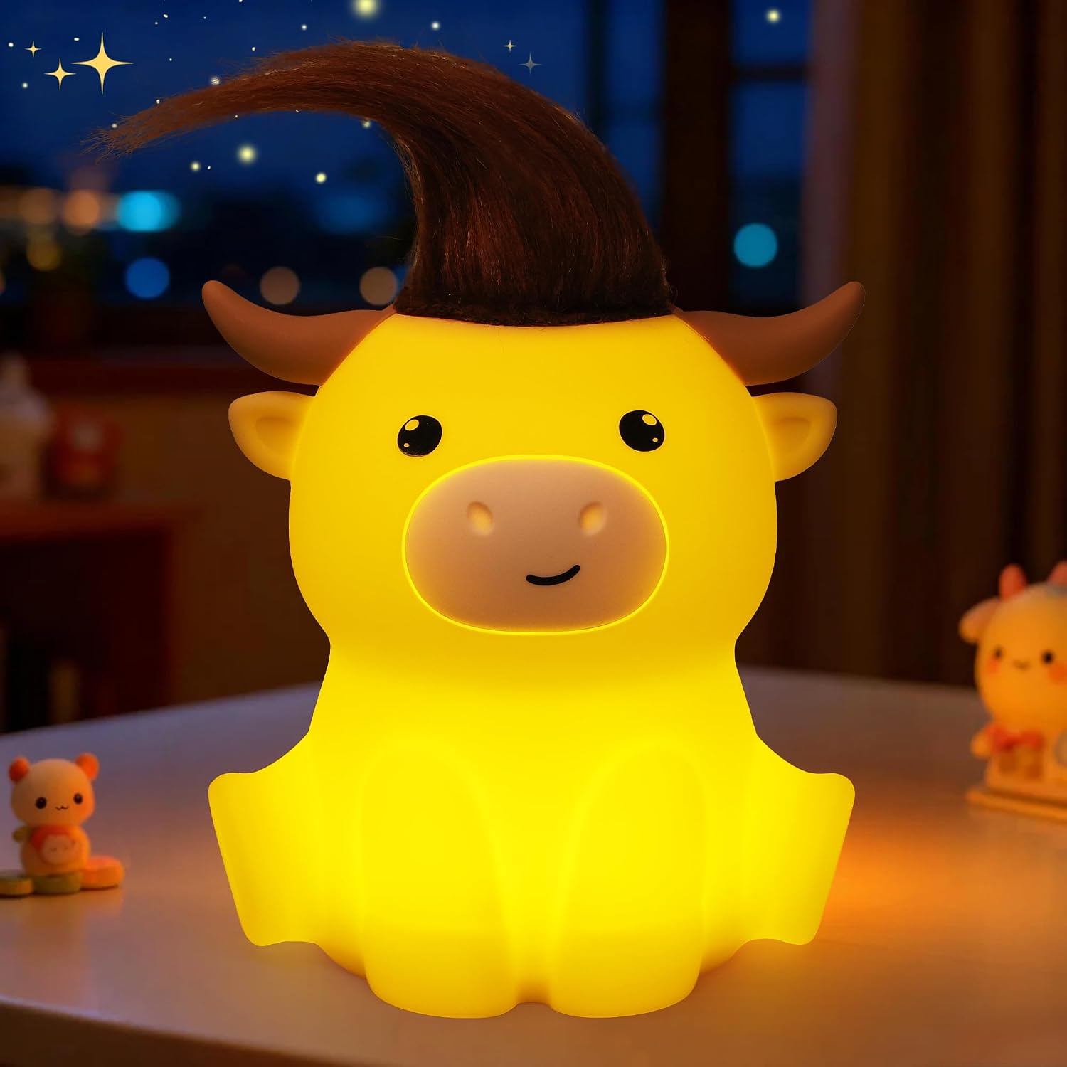 Detalle de OkiyiD Highland Cow Night Light
