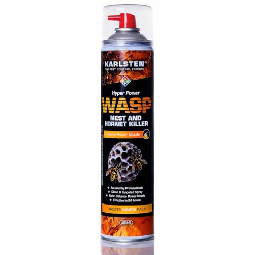 Detalle de Karlsten Hyper Power Wasp Nest Killer & Hornet Killer 600 ml – Long Range 5 Metre Spray