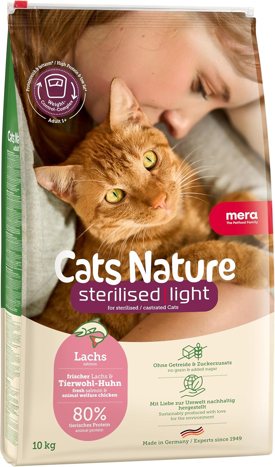 Thumbnail 6 de MERA Cats Nature Sterilised/Light mit Lachs – getreidefreies Trockenfutter für kastrierte Katzen (2 kg)