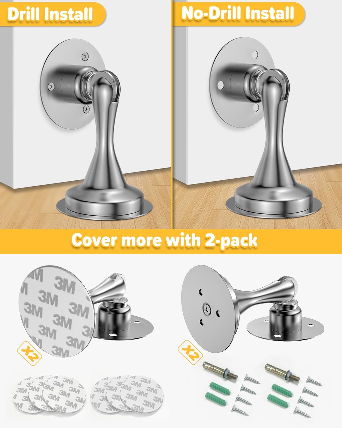 Detalle 2 de HELEMAN Door Magnetic Door Catch 1 Pack 🚪