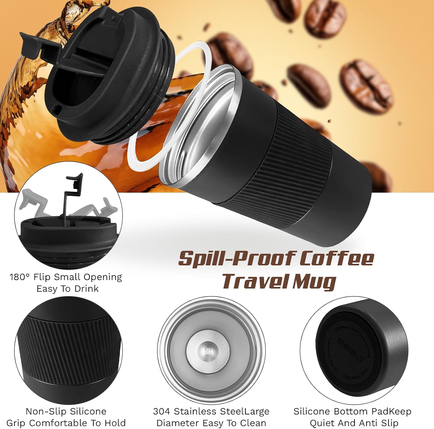 Detalle de SPLMIFA 12OZ Travel Coffee Mug