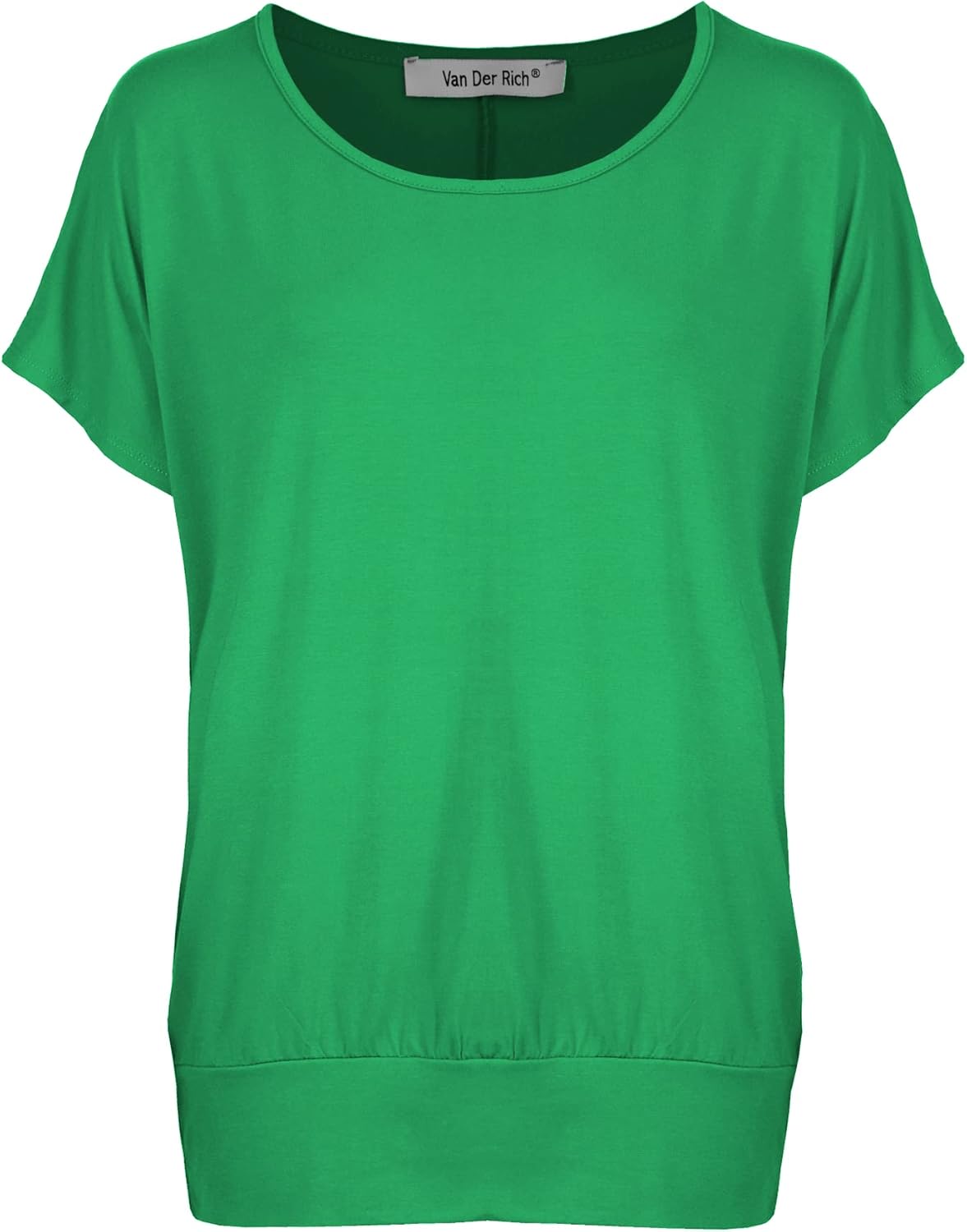 Detalle de Van Der Rich® Damen T-Shirt Kurzarm Rundhalsausschnitt Sommer