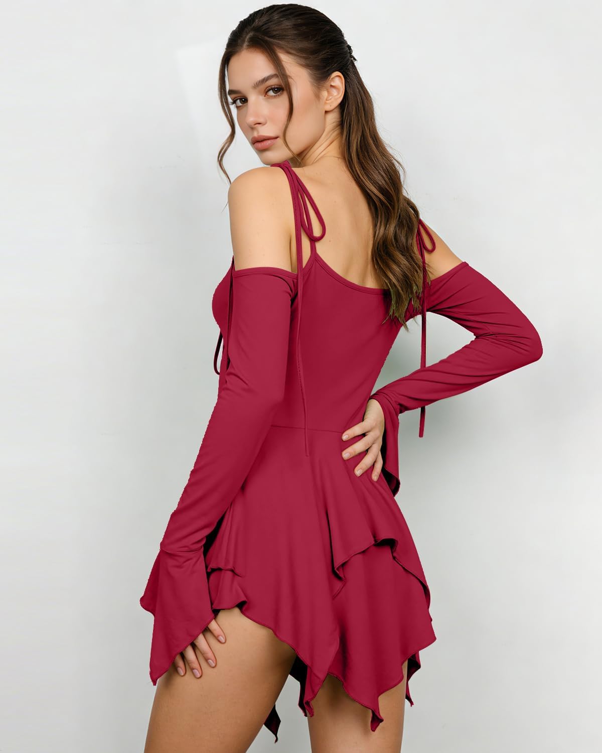Detalle 2 de Joukavor Renaissance Fairy Dress, Polyester-Spandex Blend