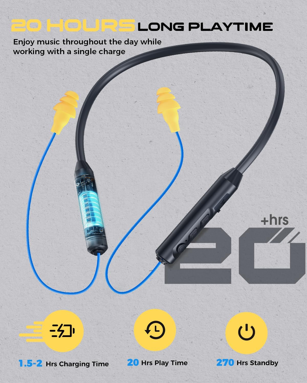Detalle de Mipeace MIPEACE Bluetooth Earplug Headphones 20+Hour