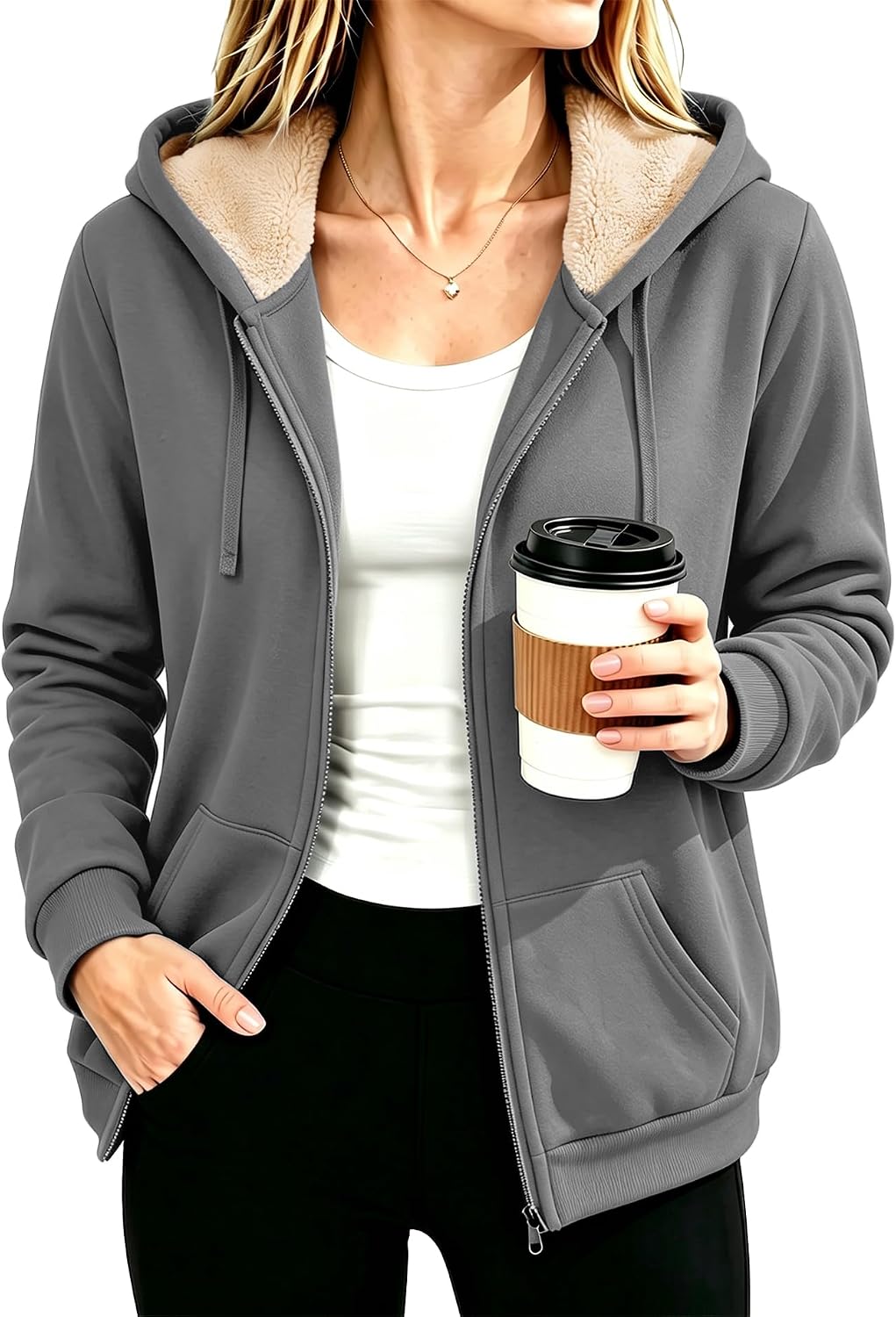 Detalle 2 de GEEK LIGHTING Women's Sherpa-Lined Hoodie