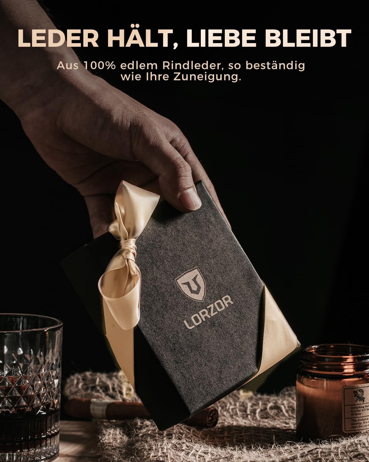 Thumbnail 6 de LORZOR Kartenetui mit XXL Münzfach – Slim Wallet mit Magnetverschluss, RFID-Schutz, handgefertigt