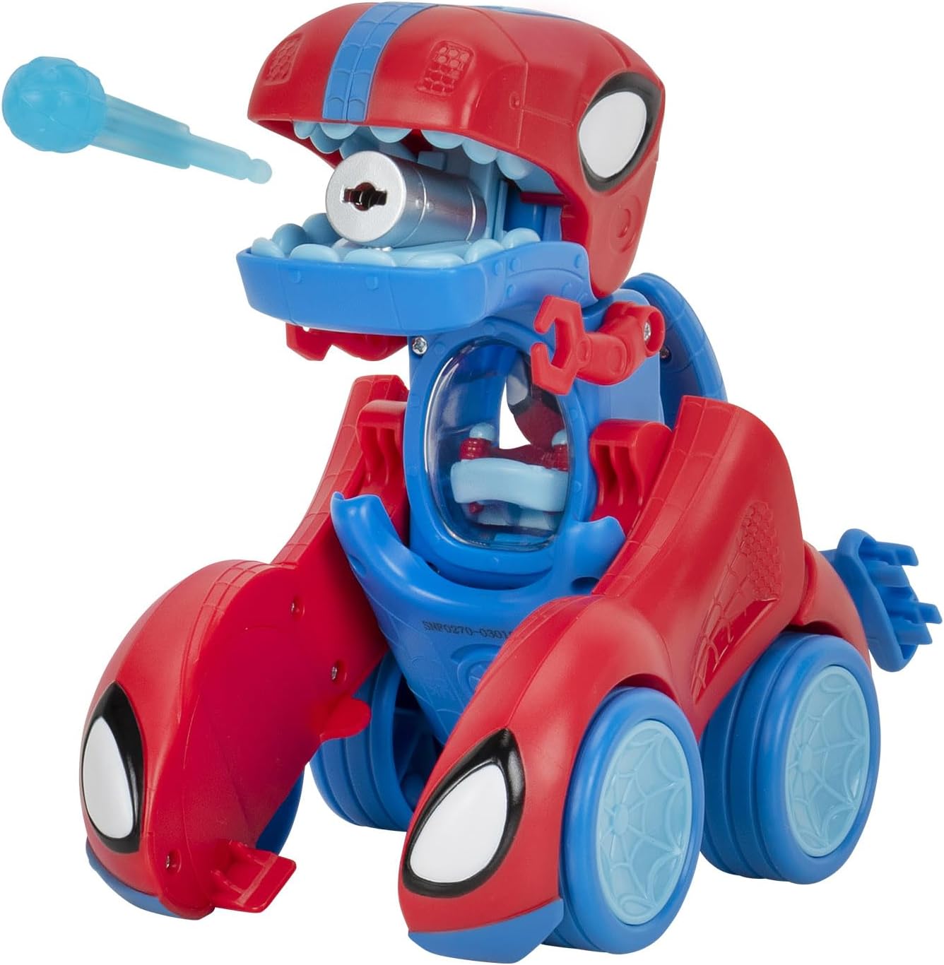 Detalle de MARVEL Spidey-Rex Racer (Spidey and his Amazing Friends) 8-inch transforming vehicle with sounds