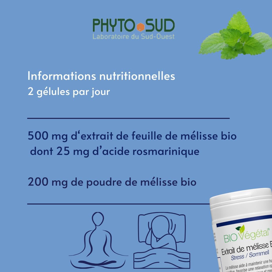 Thumbnail 3 de Mélisse Bio Extrait 60 gélules