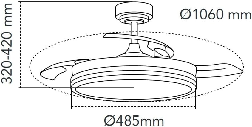 Thumbnail 5 de wonderlamp Surpino - Ventilador LED Plegable Blanco con Control remoto 🌬