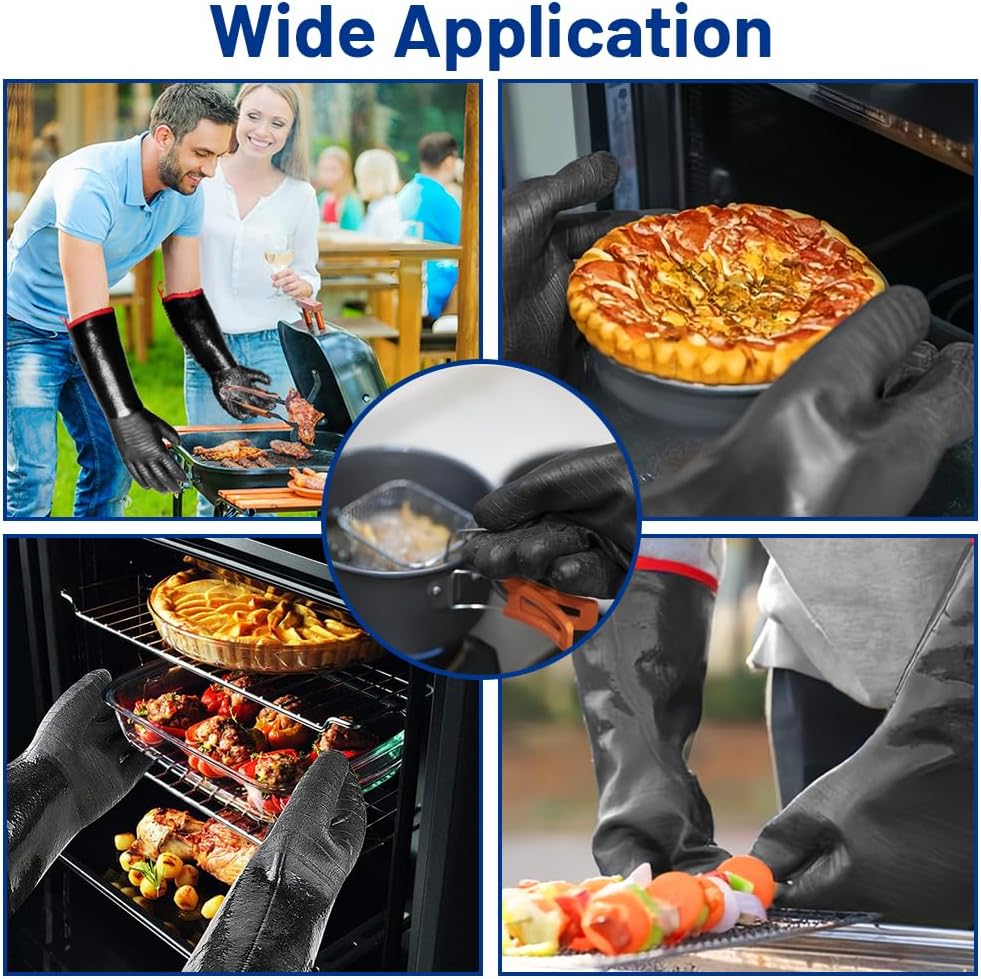 Thumbnail 6 de AMFUN Guanti Barbecue ignifughi e resistenti al calore da forno, BBQ e saldatura (35 cm)