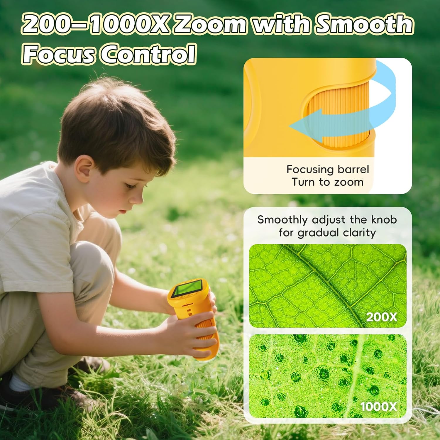 Thumbnail 3 de Alotwan Kids 1000X Digital Microscope: Handheld STEM Toy with 1080P Screen