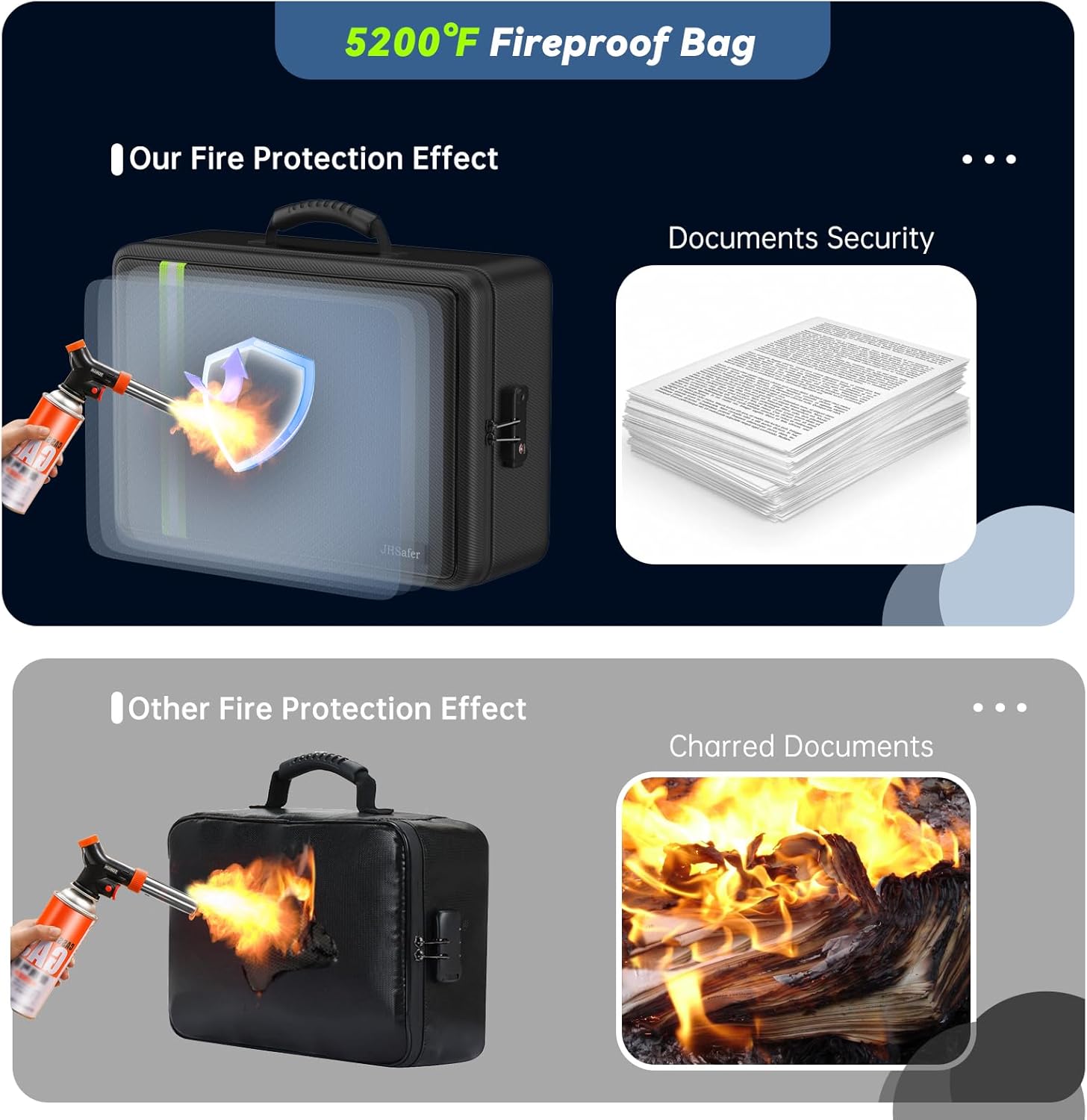 Thumbnail 3 de Fireproof Document Bag 5200°F 📁