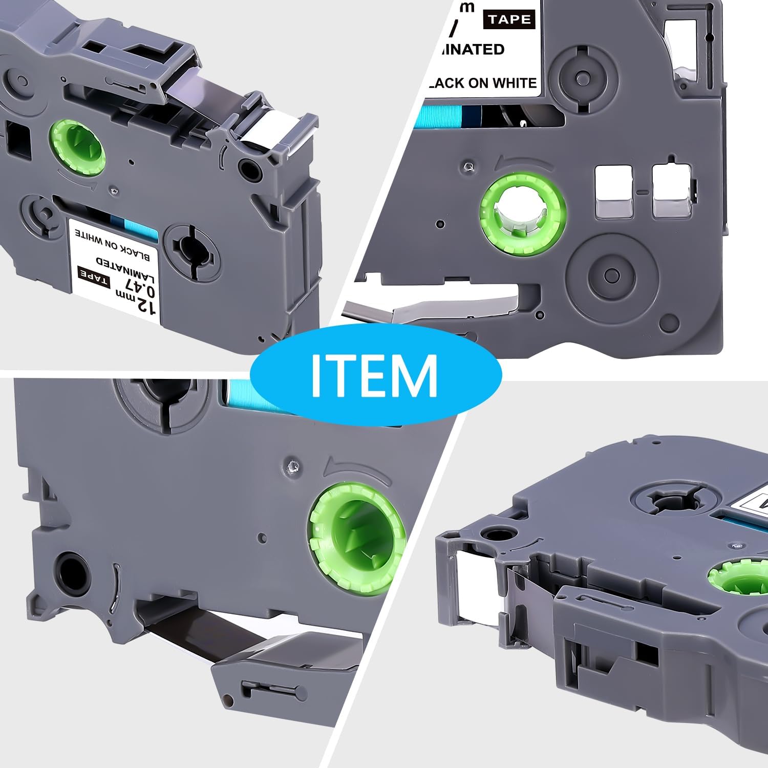 Thumbnail 1 de TZE-231 Compatible Label Tape 12mm 6-Pack
