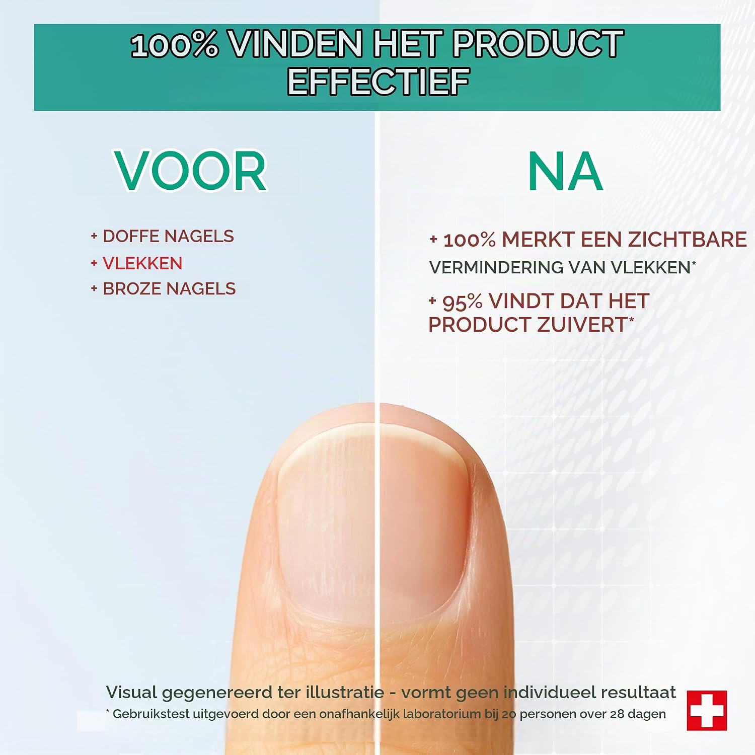 Detalle de PODERM 5 in 1 Nail Booster-serum met tea tree, 6 ml