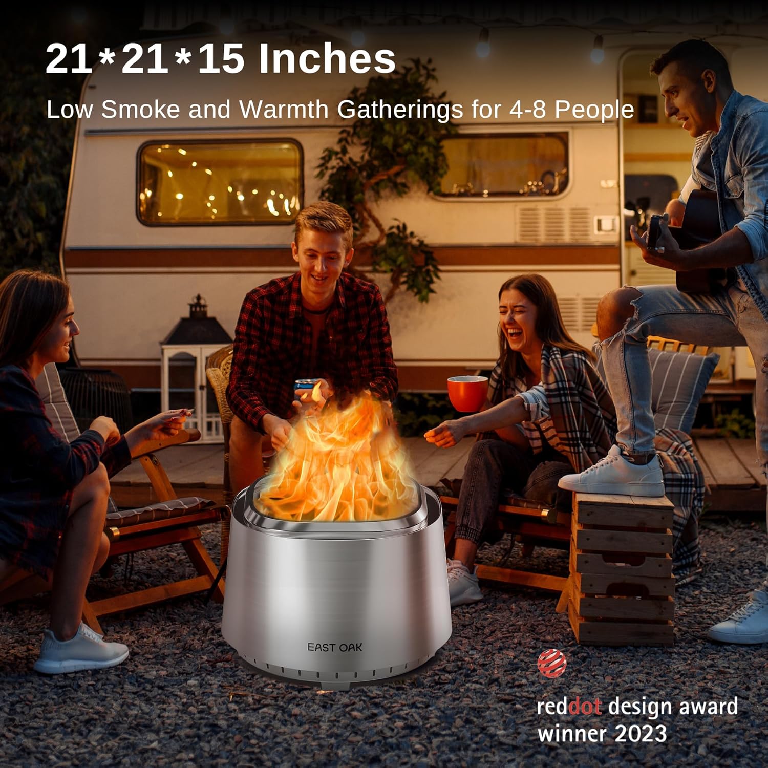 Detalle 2 de EAST OAK Camber Smokeless Fire Pit 21"