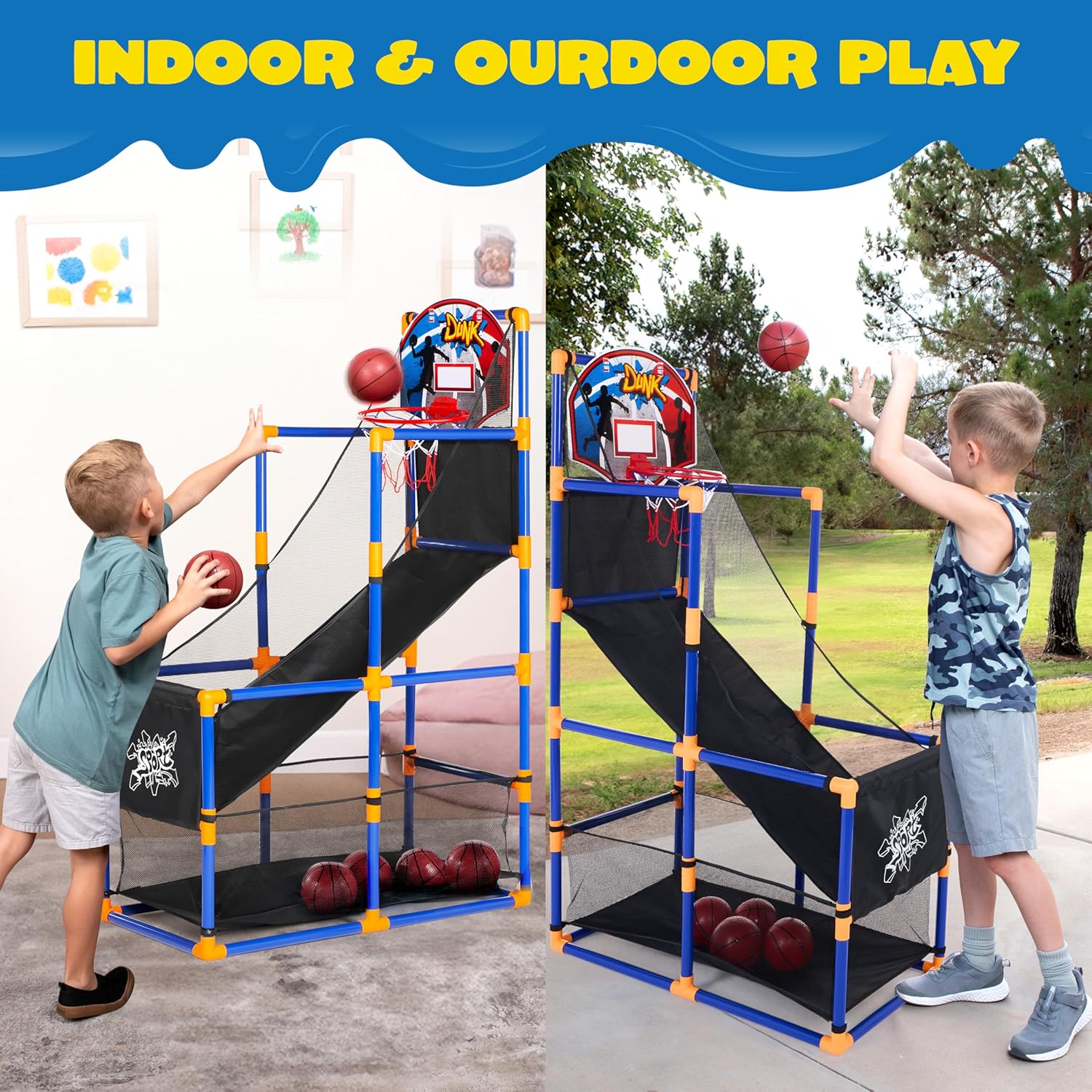 Detalle 2 de JOYIN Arcade Basketball Set 4 Balls for Kids