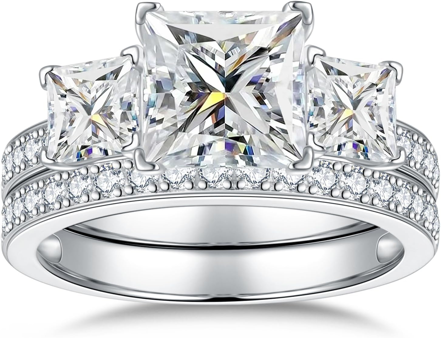 Detalle de MystiqueMark Moissanite Wedding Set, 2.8CTTW
