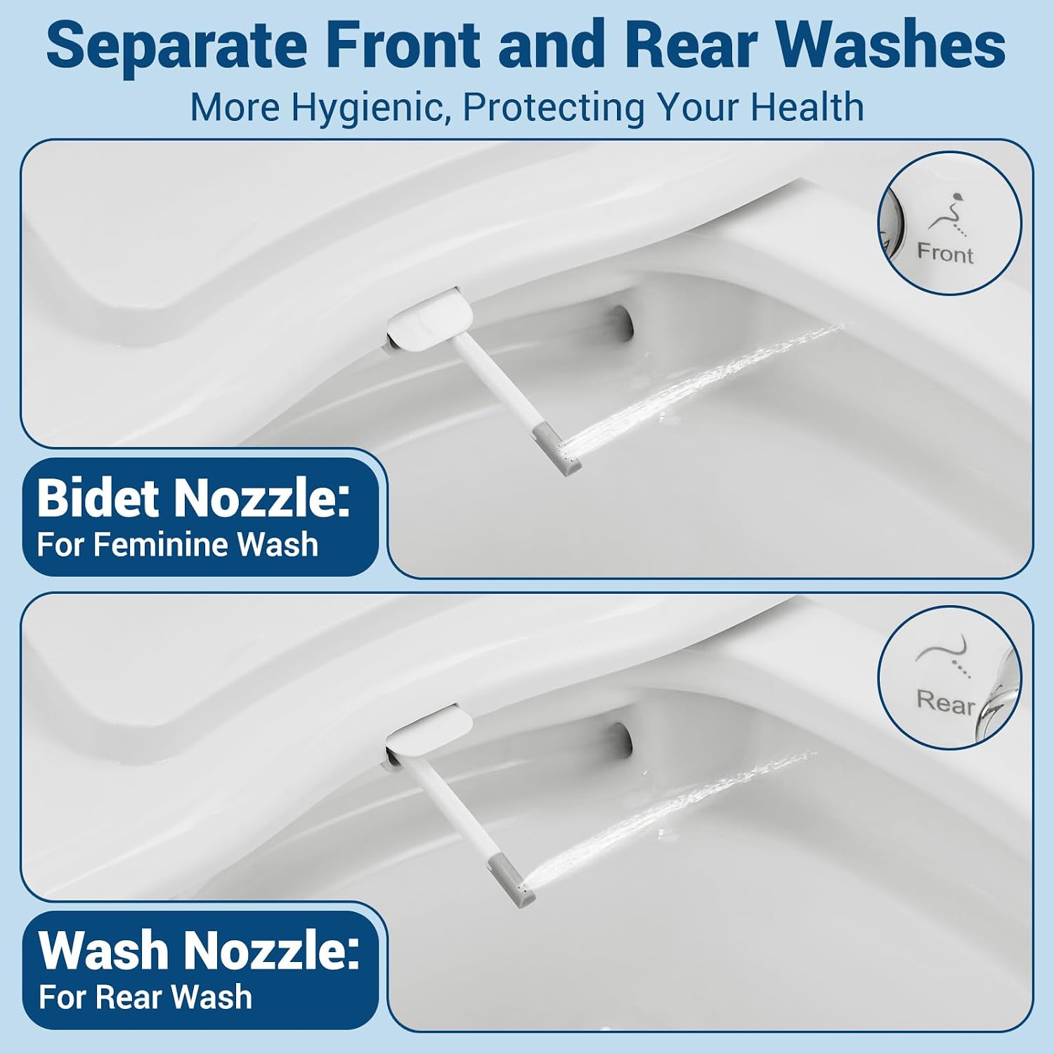 Thumbnail 3 de WildVenture bdH-IbG46eHTuYbDo-gVlUPvbOV-t Elongated Bidet Toilet Seat, Non-Electric
