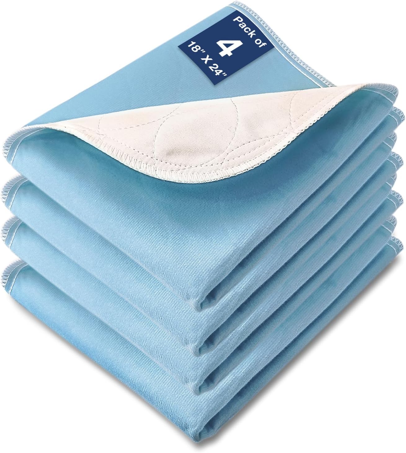 Detalle 2 de SOLOSHINE Bed Pads Washable Waterproof 52" x 34" (2 Pack) – Reusable Incontinence & Pet Pad