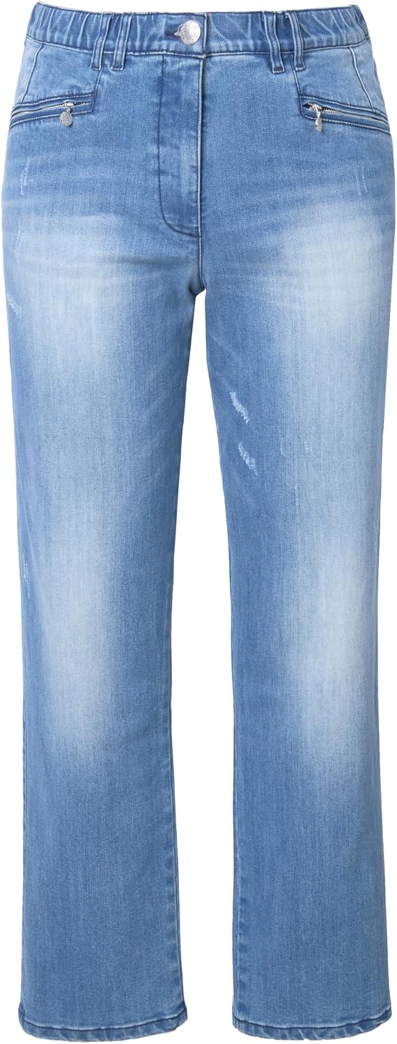 Detalle de Ulla Popken Jeans Mony — vintage look, coupe conique et stretch pour femme