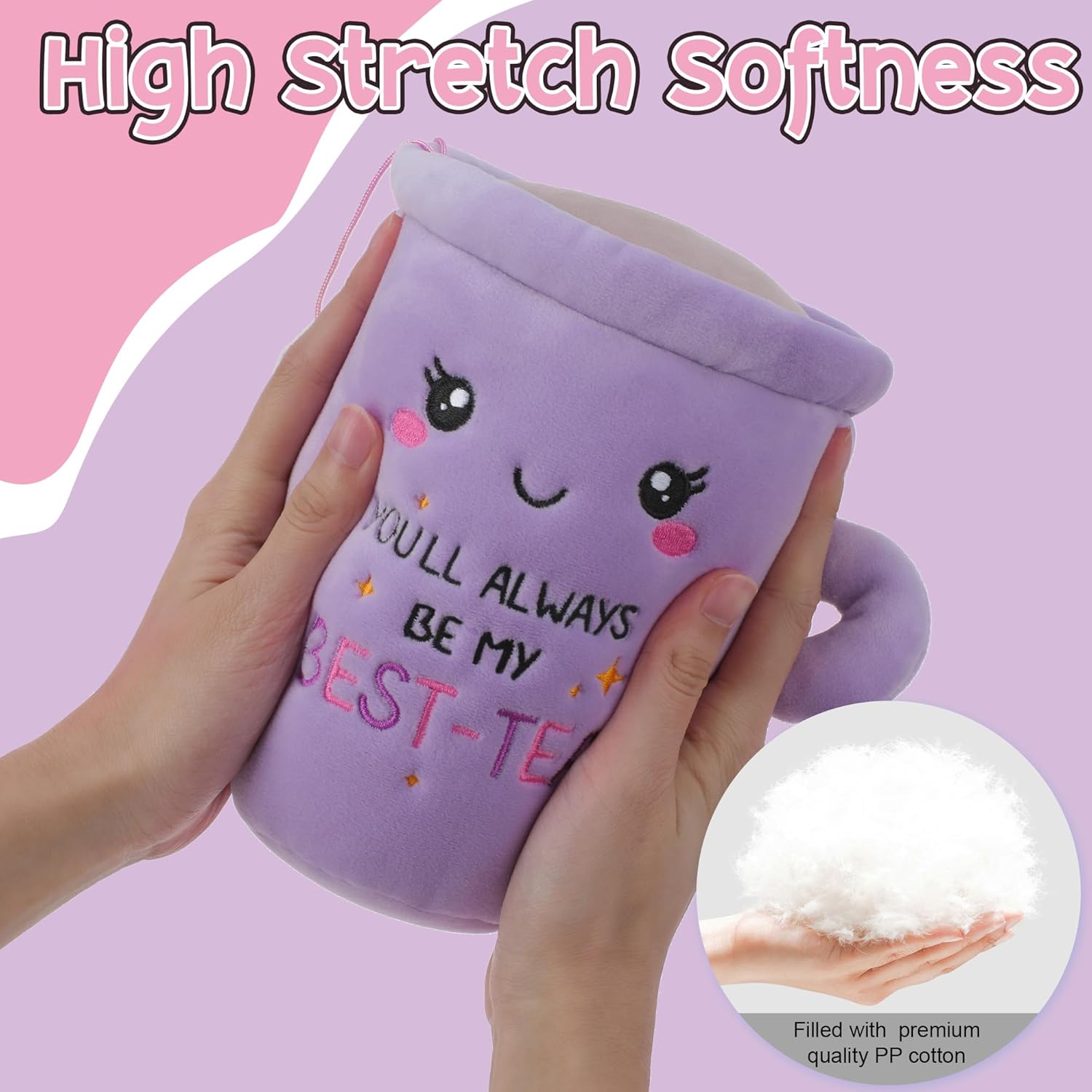 Thumbnail 5 de Purple Tea Mug “Best-Tea” plush toy gift (6-inch) for best friends, sisters or work friends
