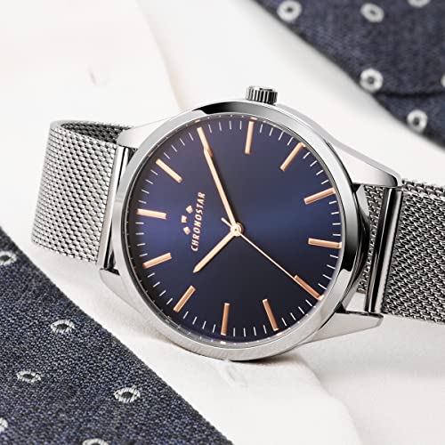Detalle de Chronostar CLASSIQUE Montre Homme — 3H Quartz, boîtier 41 mm, acier