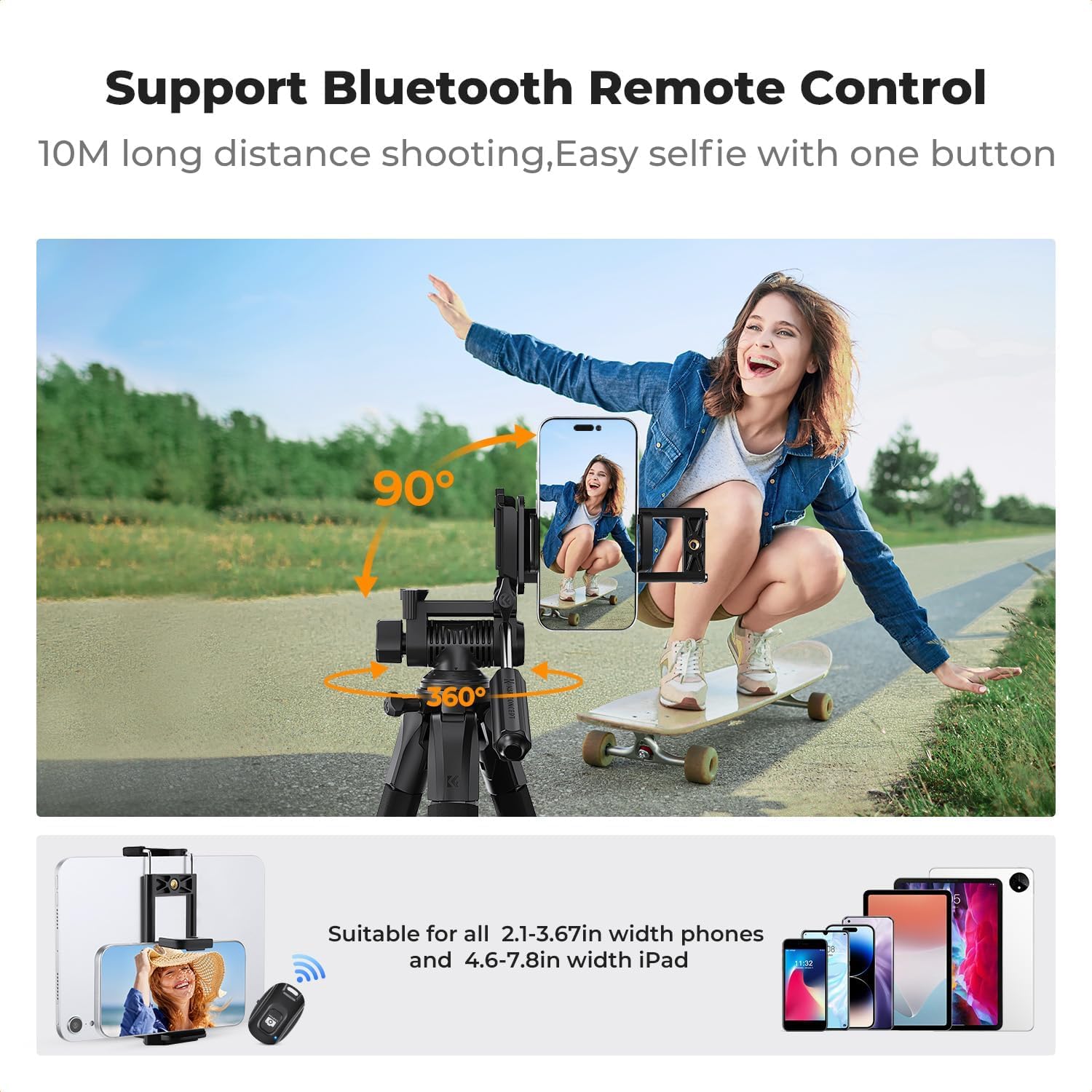 Thumbnail 6 de K&F CONCEPT 75" Camera Tripod