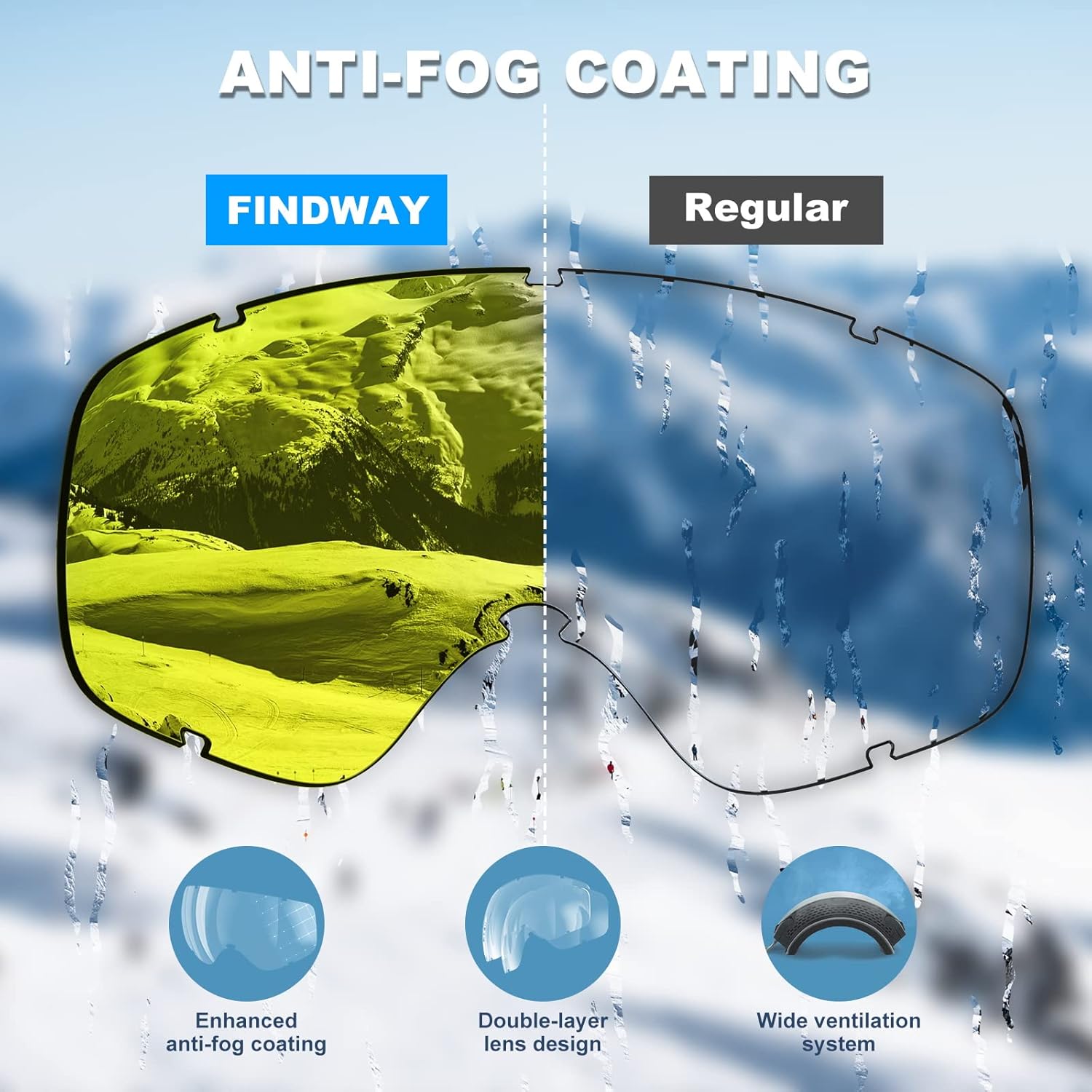 Thumbnail 1 de Findway Skibrille OTG für Brillenträger – verspiegelt