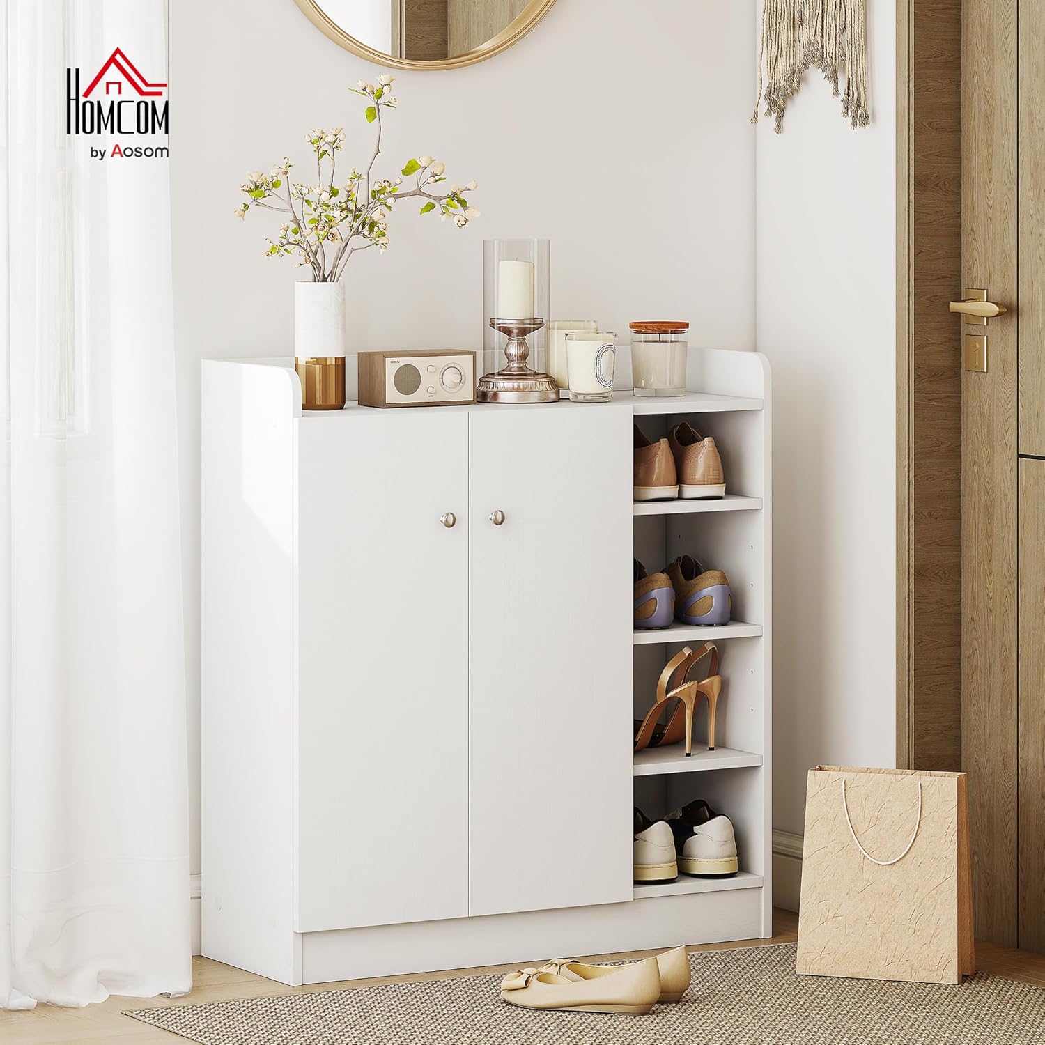 Thumbnail 1 de HOMCOM Mueble Zapatero 2 Puertas 12 pares