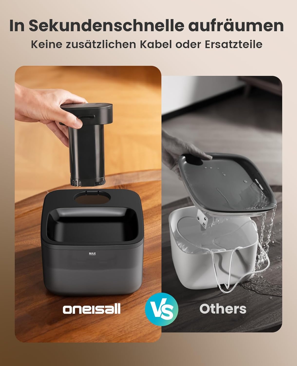 Thumbnail 3 de oneisall katzenbrunnen kabellos 2,2 L