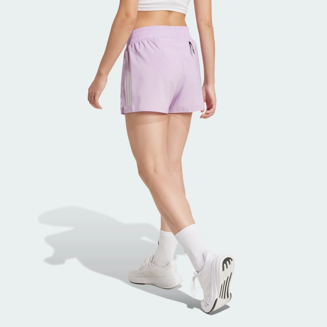 Detalle 2 de Pantalón corto Own the Run de Adidas: color violeta, para entrenar con movilidad