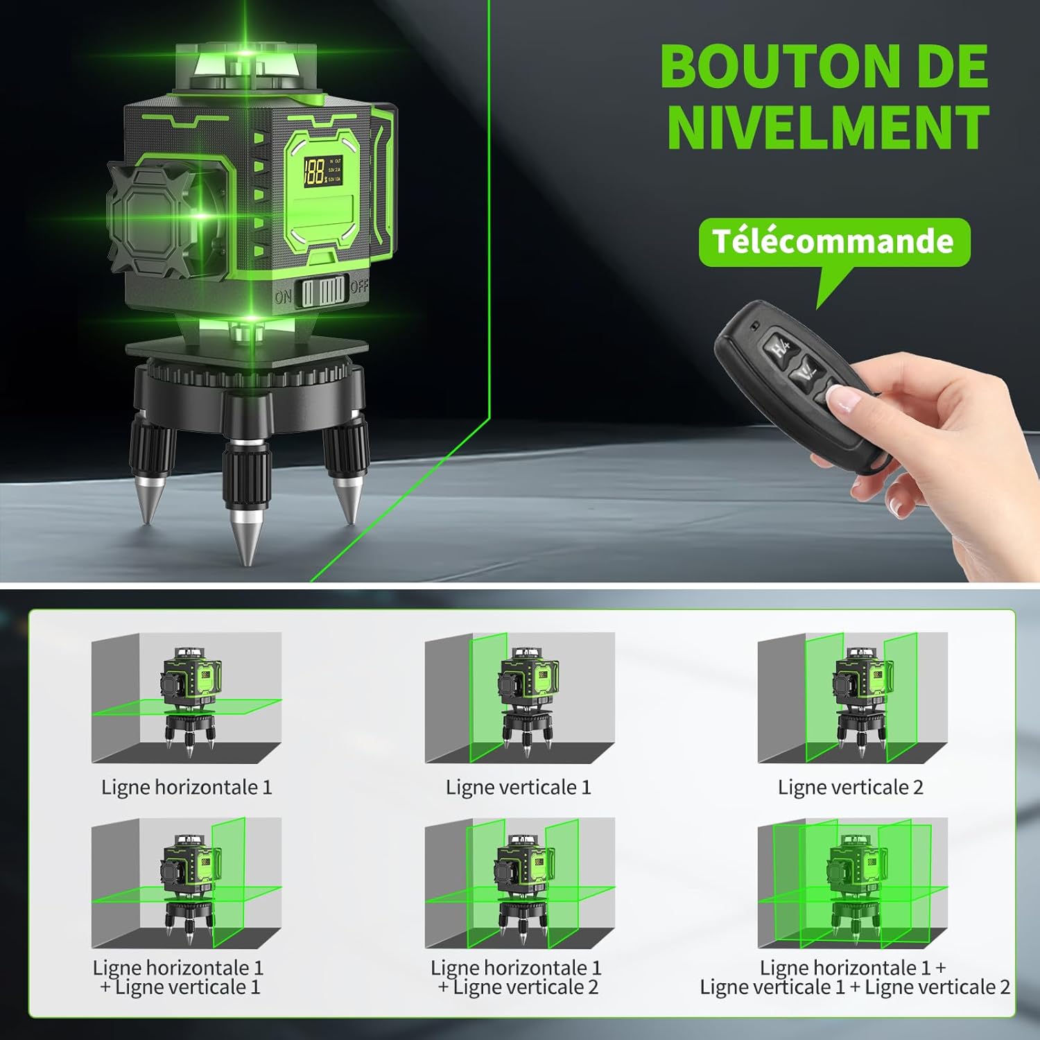 Detalle 2 de Nivel láser autonivelante 360° 16 líneas