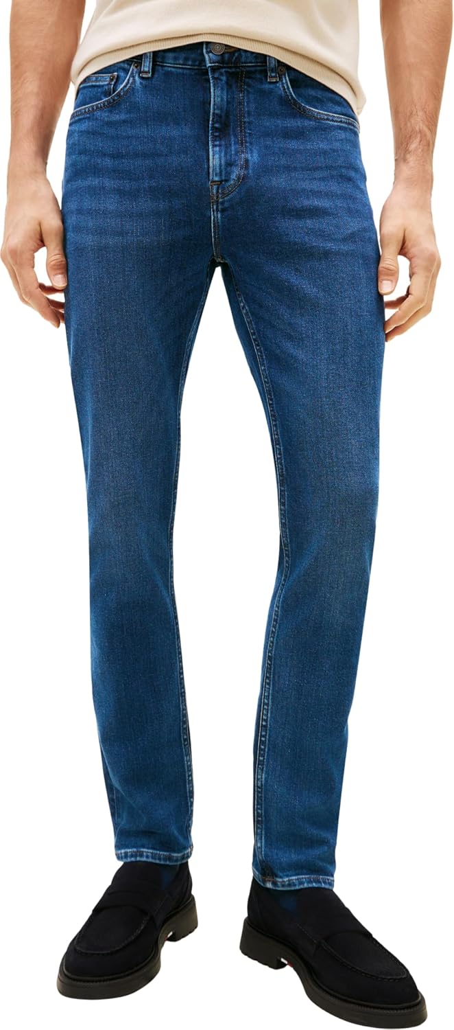 Detalle de Tommy Hilfiger Men's Slim Bleecker Moris Blue Mw0mw41905 Slim