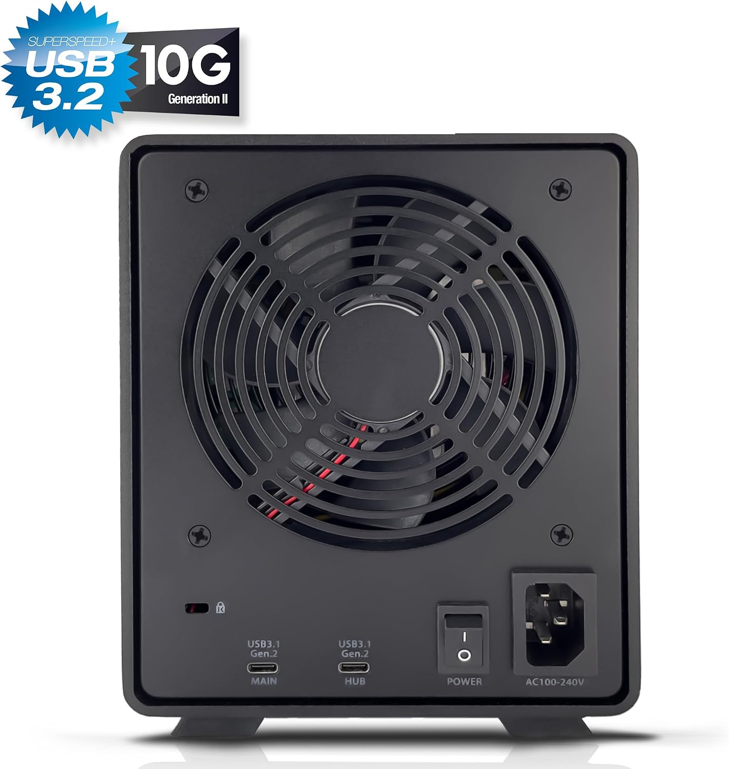 Detalle de FANTEC MB-X5U31H, stacja dokująca SATA na 5 dysków, USB-C 10 Gbit/s