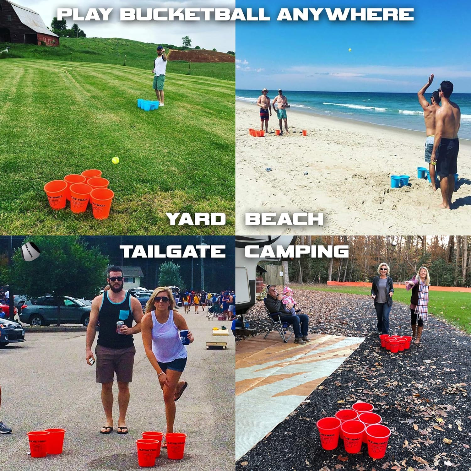 Thumbnail 1 de BucketBall Original: The Largest, Most Durable Outdoor Game for Beaches, Tailgates, and Backyards
