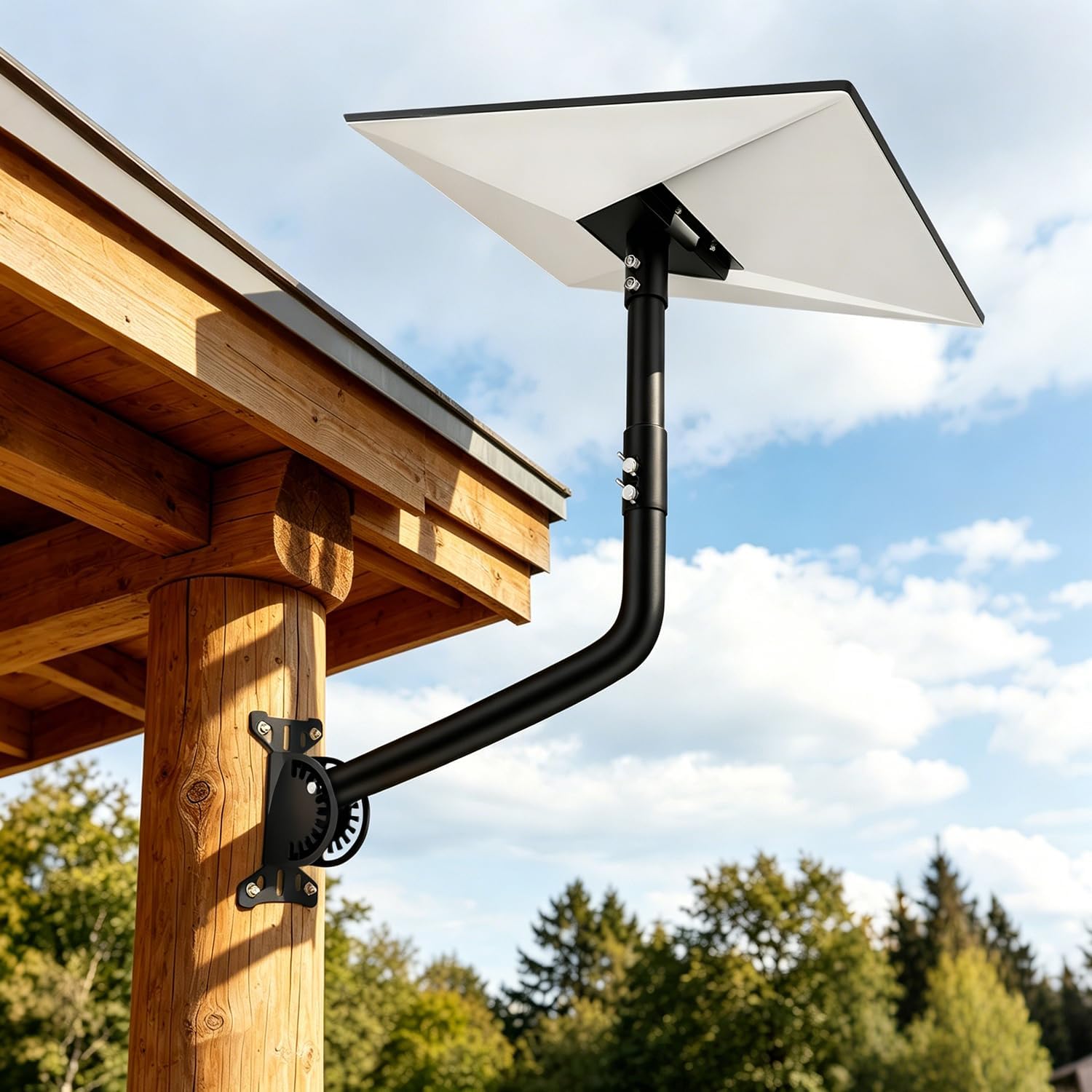 Detalle 2 de MONOJOY Starlink Gen 3 Wall Mount Standard Kit (Grey) — Heavy-Duty Alloy Steel Bracket for V3 Dish
