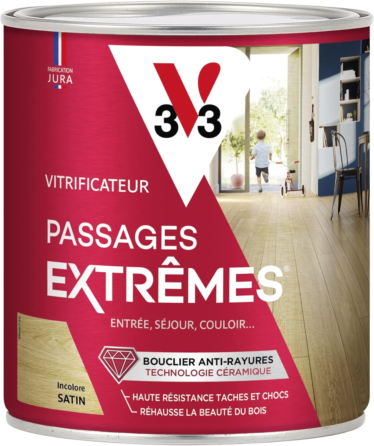 Thumbnail 6 de V33 Vitrificateur parquets Passage Extrême, Bois brut, 2,5 L — protection durable pour parquets très sollicités