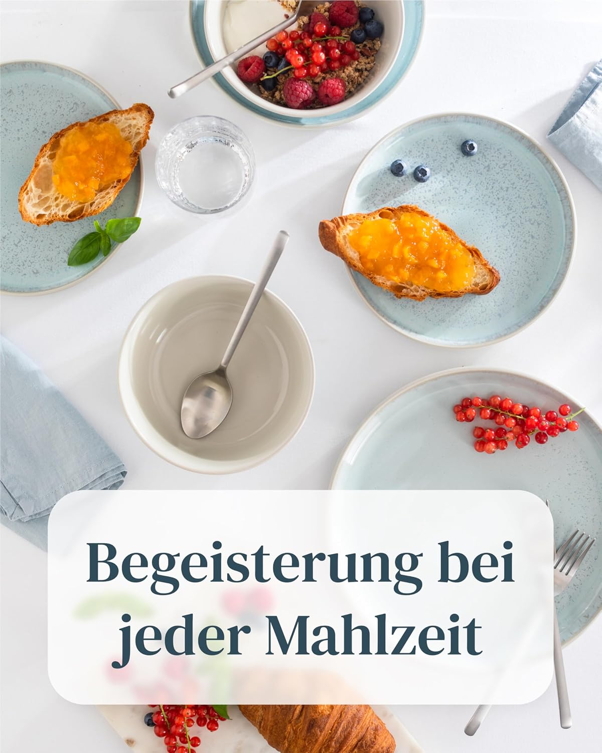 Detalle 2 de Steingut Geschirrset Ibiza 48 tlg für 12