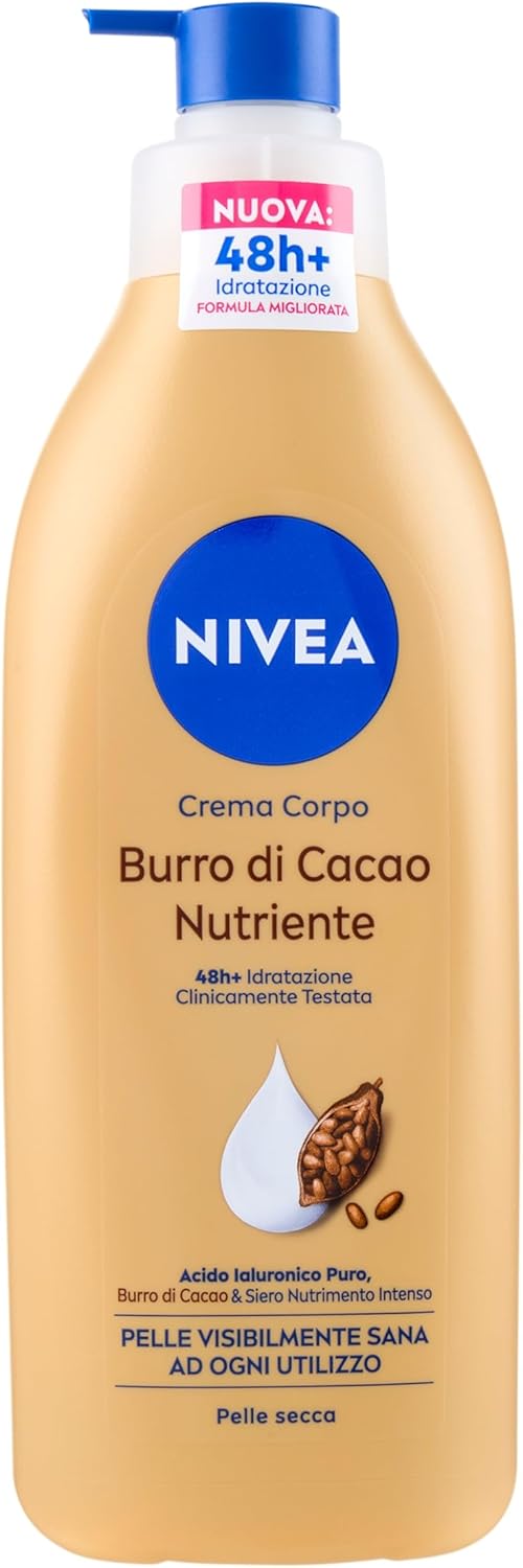 Detalle de NIVEA Body Körpercreme Kakaobutter 400 ml mit PUMP – soin nourrissant avec pump