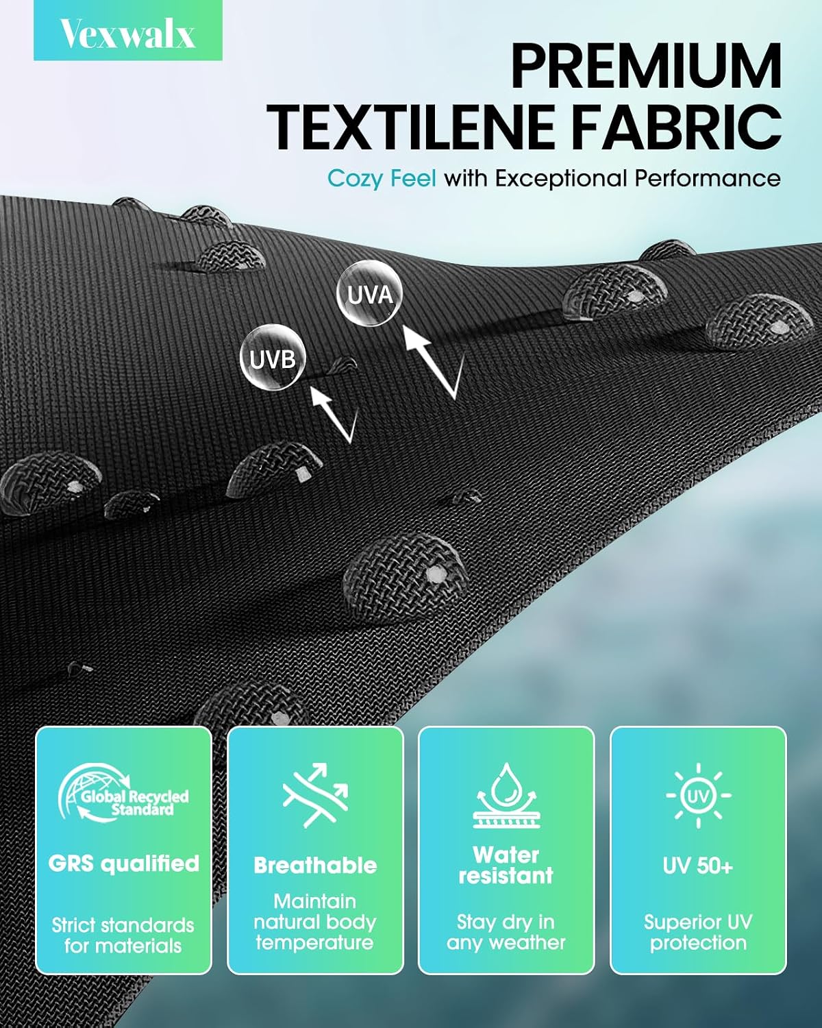 Detalle 1 de Vexwalx VX-TY-6001-P-1-Black Aluminum Outdoor Lounge Chair, 5-Position Textilene