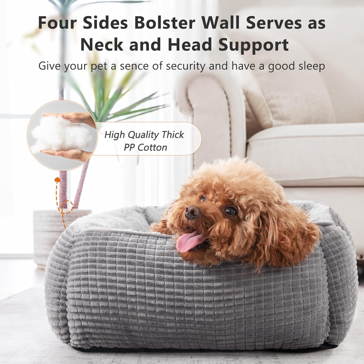 Thumbnail 5 de JOEJOY Medium Orthopedic Dog Bed 63x53x21 cm