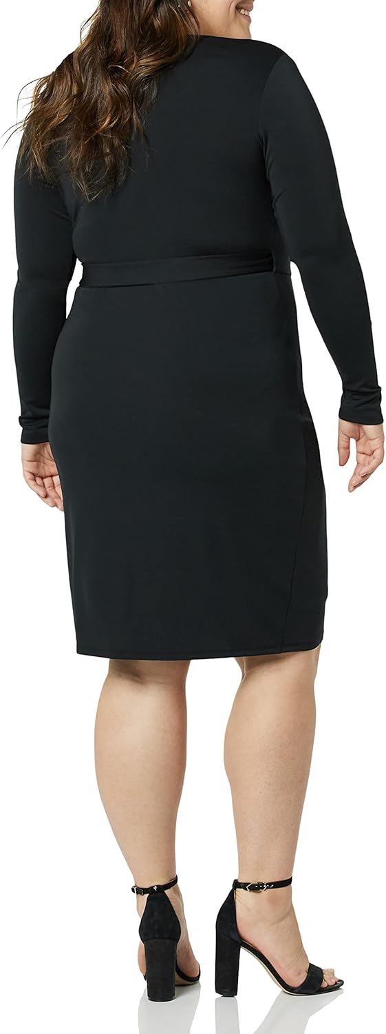 Thumbnail 1 de Amazon Essentials Damen klassisches Wickelkleid mit langen Ärmeln (bis Übergröße)