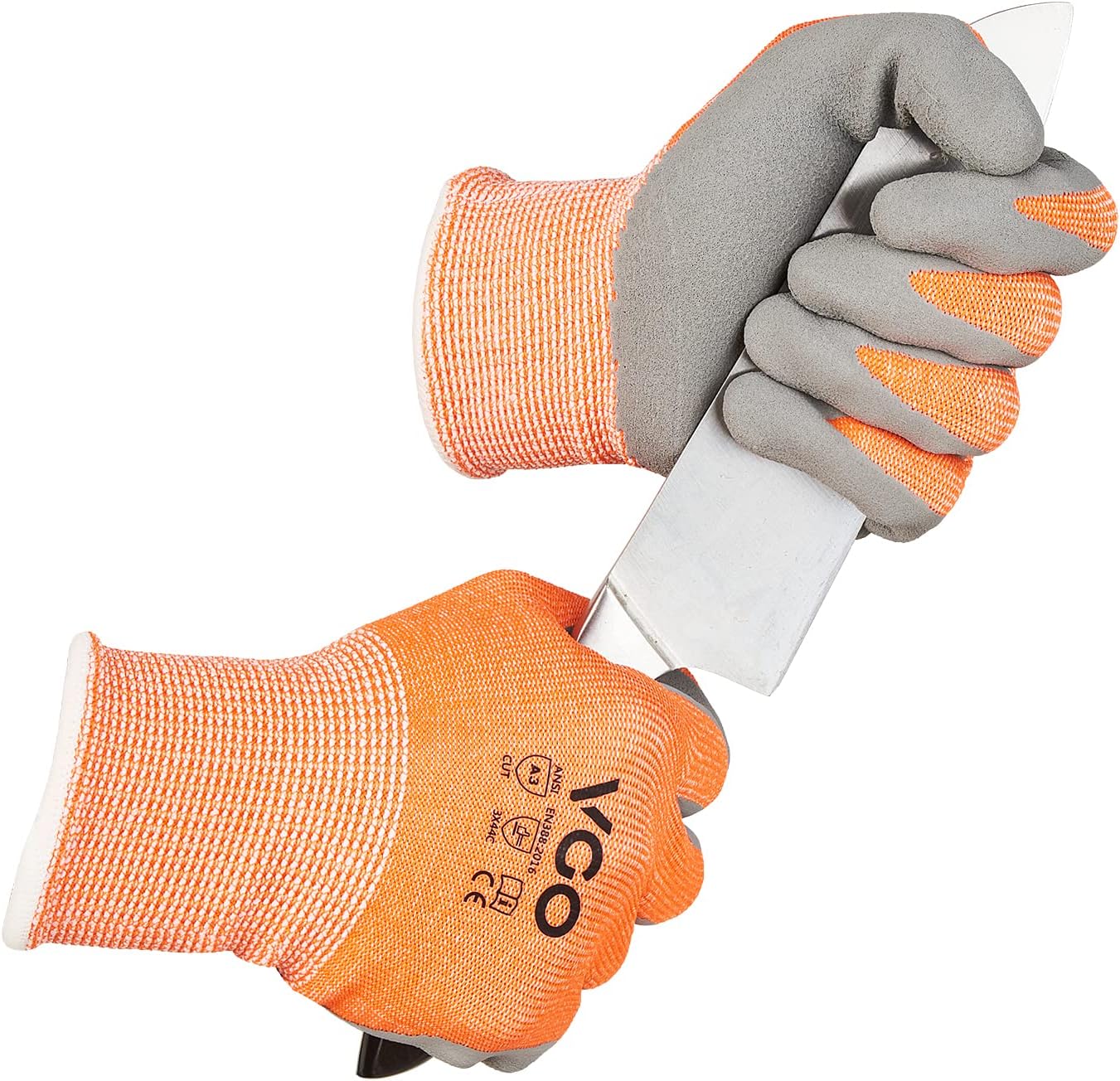 Thumbnail 6 de Vgo Cut Resistant Gloves (2 Pairs) with HPPE anti-cut liner, EN388 Level C / ANSI Level 3 — Size XL, Grey (SK2131)