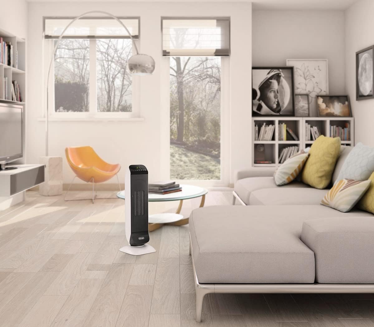 Thumbnail 5 de De’Longhi HFX25S20 termoventilatore ceramico a torre bianco/nero con timer 24 ore e telecomando
