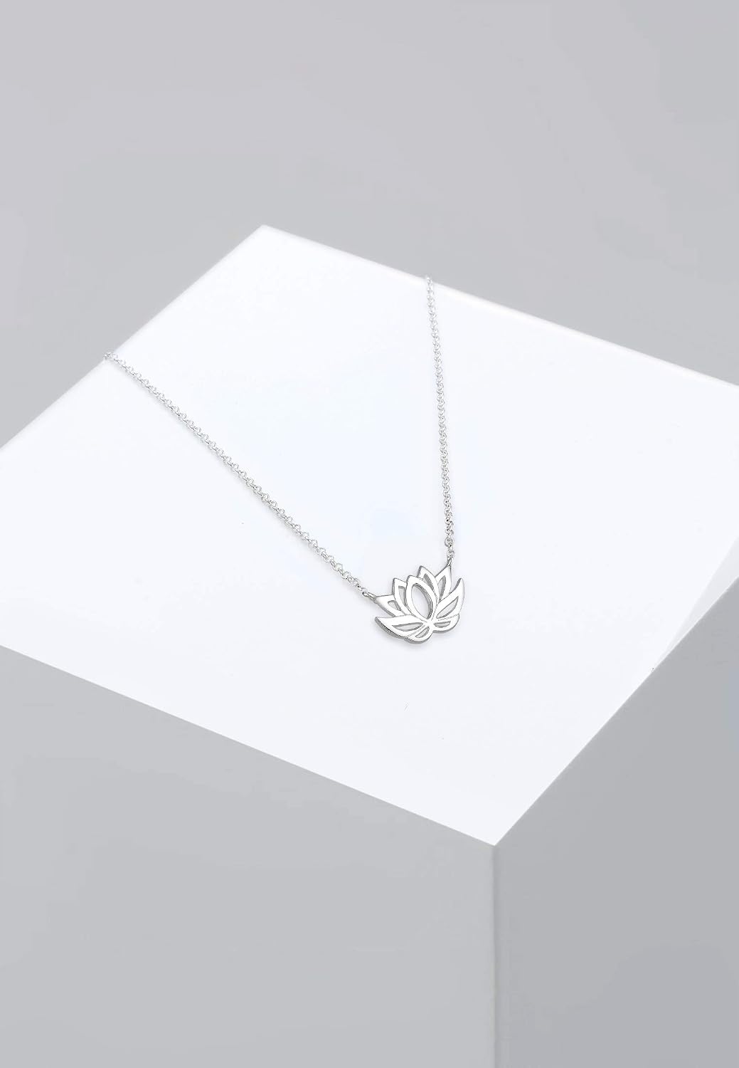 Thumbnail 6 de Elli Lotusblumen Halskette 45 cm 925 Silber