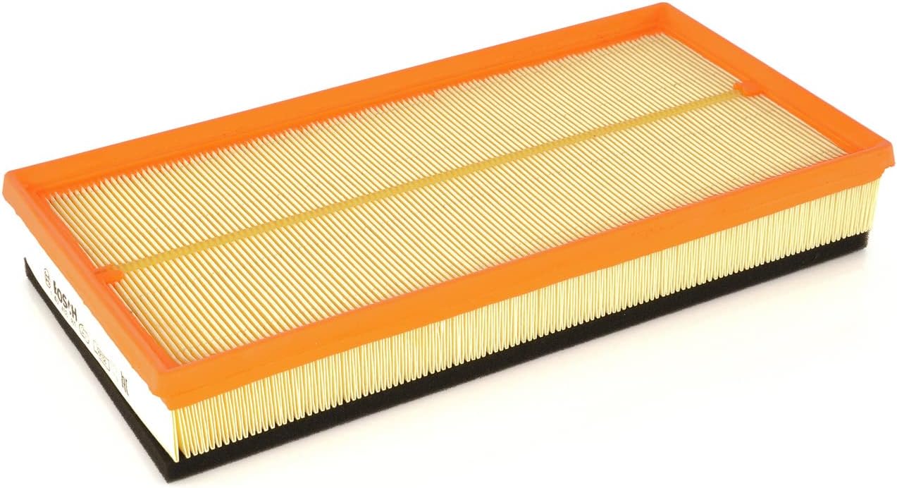 Detalle de Bosch S3081 Luftfilter für Autos – zuverlässiger Partikelschutz mit hoher Nass- und Reißfestigkeit