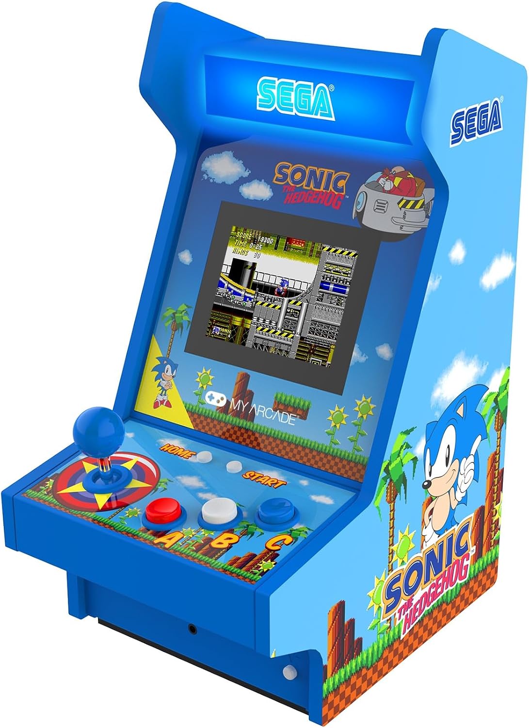 Detalle de My Arcade ソニック・ザ・ヘッジホッグ マイティプレイヤー 卓上型ゲーム機、3.5インチ縦型画面・充電式